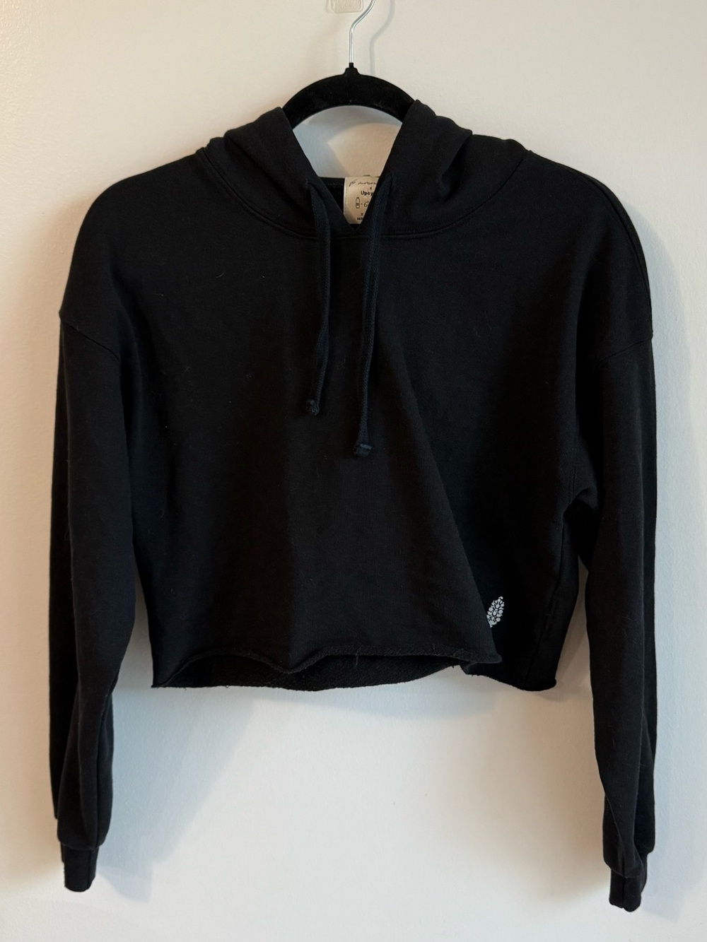 Free people Black Cropped Hoodie Women’s Top